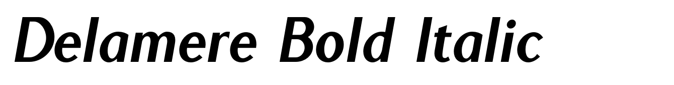 Delamere Bold Italic